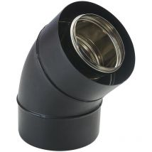 Coude concentrique bio TEN 45° inox/galva Ø80/125