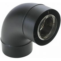 Coude concentrique bio TEN 87 inox/galva d 80 / 125 TEN ref. 470980