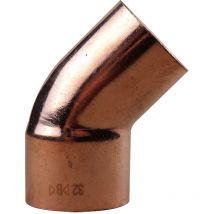 Coude 45° cuivre à souder Mâle Femelle Ø32