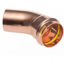 Coude cuivre à sertir gaz 45° Mâle-Femelle Ø12