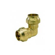 Coude double avec écrou externe raccords laiton - arc Mesures : 32 mm