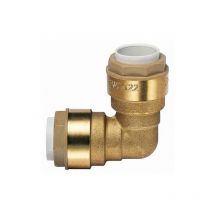 Raccord cuivre à clipser, coude égal 16 mm, push it sans soudure