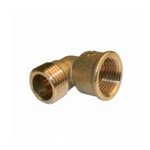 Coude égal mâle/femelle laiton - à visser - 092 - pour tube cuivre - Dimensions: 15x21 - Qté: x2