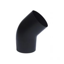 Coude émail noir mat 45° Ø97