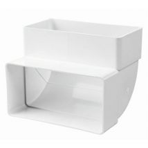 Coude en u 90° pour conduit de ventilation, 204 x 60 mm vertical