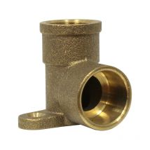 Arcanaute - Coude femelle avec base de fixation 472 gcu 1/2'' (15/21) - Cuivre Ø22