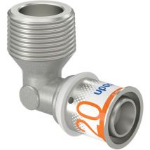 Uponor - coude à sertir - fileté mâle - s-press plus - 20 mm vers 3/4 1070534