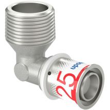 Uponor - coude à sertir - fileté mâle - s-press plus - 25 mm vers 1 pouce 1070536