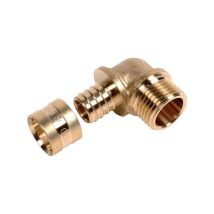 Raccord PER à glissement 12 mm coudé 90°, Mâle 3/8" (12x17)