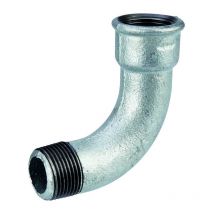 Coude grand rayon 90° mâle / femelle Capvert Filetage 15 x 21 mm