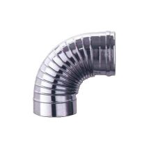 Coude inox 90° 16 aile – Raccord fumisterie – Acier inoxydable Aisi 316L – Finition polie
