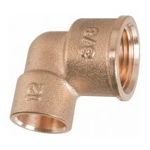 Raccord laiton coudé 90° à souder - F 1/2' - diamètre 15 mm
