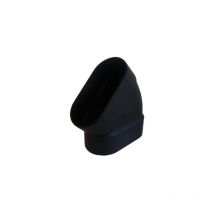 Coude latéral 45° d'aspiration centralisée ovale série SlimLine Vac pour cloison 70 mm - raccordement au choix - f-f