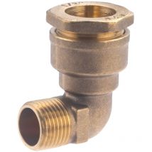 Quick Plomberie - Coude m à Compression Laiton D.20 Pour Tube En Polyéthylène
