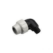 Coude Male Plastique A Serrage Exterieur Pour Tube Polyethylene Semi-Rigide