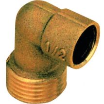 coude en laiton - mâle - 16 mm à souder vers 15 x 21 à visser - sachet de 2