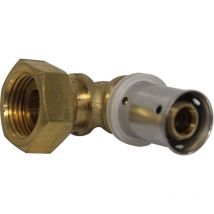 Blansol - Coude multicouche à sertir écrou libre femelle (15/21) 1/2 - Ø16x2,0 - multipex