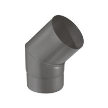 Joncoux - Codo para evacuación de humos - Ángulo de 45° - Esmalte 0,7MM - Negro mate - Ø180MM