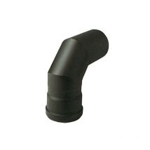 Coude pour poêle à granulés 90 fermé porcelaine noire mate mm.1,2 d.8 mf sans joint - Save