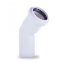 Pipelife – Coude PVC 32/45 degrés – Raccord d'évacuation PVC – Forme du raccord, Diamètre tube liquide/gaz, Angle d'inclinaison