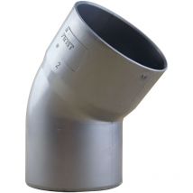 Coude PVC 45° MF pour tube de descente Ø80 - aspect zinc - First Plast