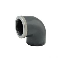 90°-Bogen PVC-Mischdruck 20x27 verstärkt, Durchmesser 25 mm