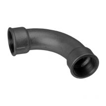 Hermann Schmidt - Coude Temperguss dn 15, 2000 /2", filetage intérieur 90 degrés, long, noir