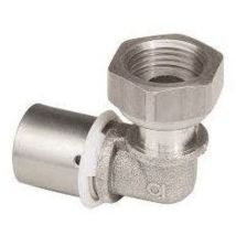 Coude 90° Écrou Prisonnier Laiton À Sertir Multicouche Tra U Ff - 20mm 1/2' (15x21mm) - Tuyauterie Et Raccords