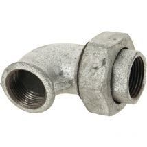 Virfollet&cie - Raccord union fonte galva coudé 90° à visser - f 1'1/2 - n° 96