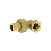 Anquier - Raccord union laiton coudé 3 pièces Mâle Femelle 3/8'