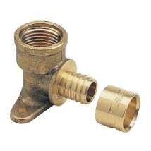 Coude pour tube per 13x16 avec embase de fixation dn 16 15x21