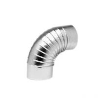 Coudes plissés eq 90 dégré fer aluminium, diamètre 83