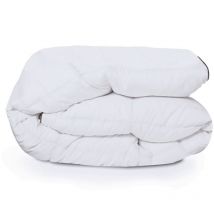 Couette 220x240 cm aela blanche en plume d'oie anti acarien 500 gr