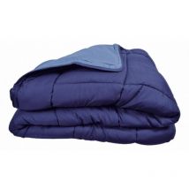 Couette chaude Bicolore Gamme Microfibre 'Cocoon Non feu - Norme nf en iso 12952' toutes dimensions Toison D'or Cocoon Gitane Azur - 140 x 200 cm