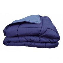Couette chaude Bicolore Gamme Microfibre 'Cocoon Non feu - Norme nf en iso 12952' toutes dimensions Toison D'or Cocoon Gitane Azur - 200 x 200 cm