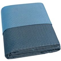 Couette Double Face Couverture Douce Couvre Lit Mi Saison Couleur Unie Bleu - Double 250x250