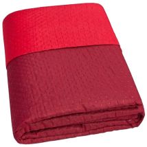 Couette Double Face Couverture Douce Couvre Lit Mi Saison Couleur Unie Bordeaux - Simple 155x255