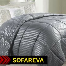 Sofareva - Couette Douce Nuit 240X260cm Toute saison Nomade & Compacte 250g/m2 Gris Toucher satine Soyeuse - gris