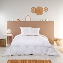 Bleu Calin - Couette Duvet Été - Légère et Gonflante - 150g/m2 90% Duvet de Canard - Enveloppe 100% coton - 220x240cm