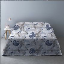 Couette imprimée 240x220 cm 450 gr Chika bleu