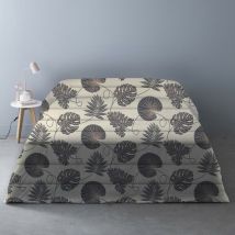Couette imprimée 240x220 cm Olivia gris 450 gr