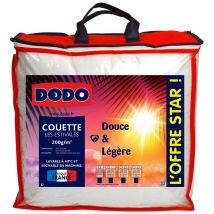 Couette légère 100% Polyester Fibre recyclée circul'air Dodo 140 x 200 cm pour lit 1 place