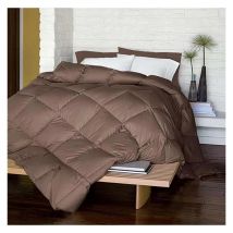 Couette Marron Ultra-Chaude 850g/m² Anti-Allergie & Anti-Acariens : Chaleur Intense et Confort Optimal'