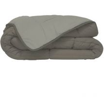 Calgary Couette chaude Microfibre 400g/m² Taupe & Lin 240x260cm