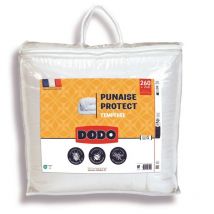 Couette tempérée Dodo 240x260 cm - 2 personnes - Protection anti punaise, anti acarien - 300G/m² - Blanc - Fabriqué en France