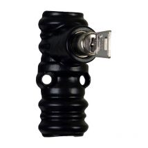 Coulant à clé pour tringle de 16 x 8 mm finition époxy noir Rollinger