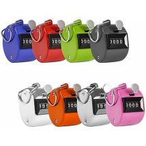 Csparkv - Couleur aléatoire)Lot de 8 Couleur Main Compteur Manuel 4 Chiffres mécanique Palm Cliquez Compteur Nombre Clicker Couleurs Assorties Hand