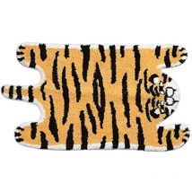 Tapis de bain en forme de tigre mignon - Absorption d'eau et antidérapant