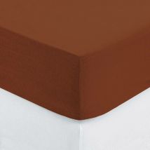 Drap-housse Carina en coton 140x190cm rose terracotta Atmosphera Créateur D'intérieur