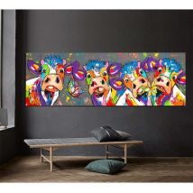 Serbia - Couleur Vache décor à la Maison Peinture,SL.GT,Toile Peinture sans Cadre, 40X120cm